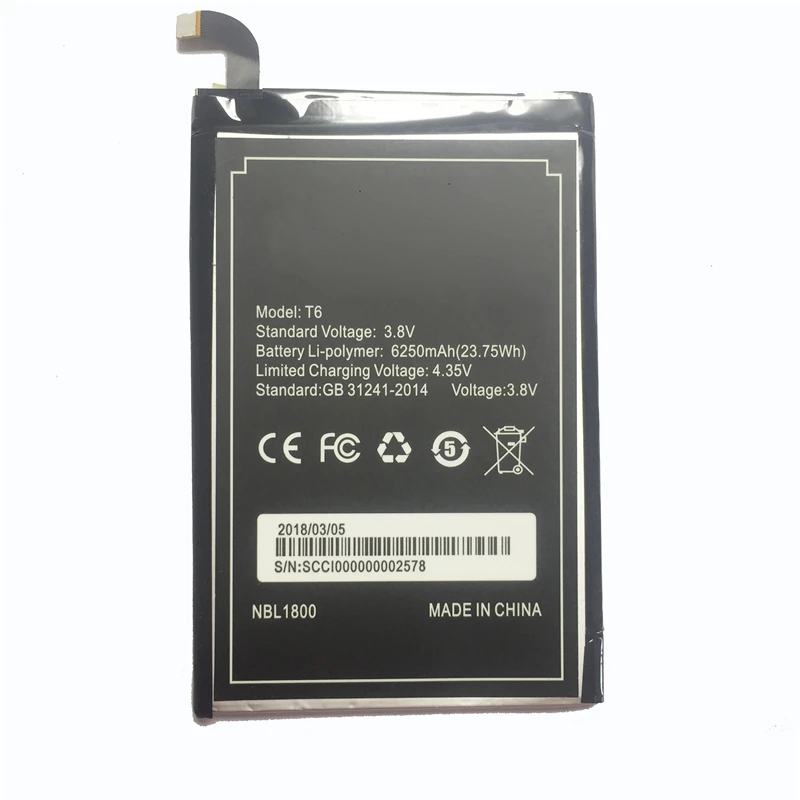 

T6 X5 X6 Y100 BAT16523200 battery For DOOGEE T6 PRO / Homtom HT6 / X5 X5S / X5 Pro / X6 / X6 Pro / Valencia 2 Y100 Pro / Y6 C Y6
