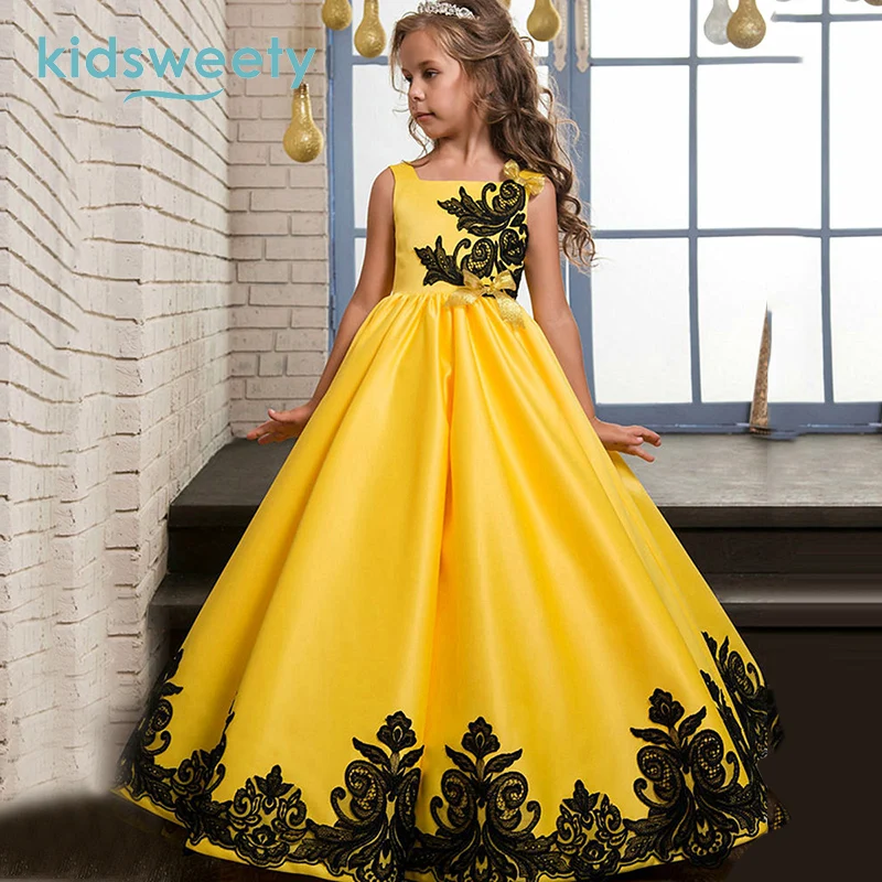 

Kidsweety Girls Evening Dresses Brand Christmas Princess Dresses Girls Wedding Floor-Length Long Dress Party Ball Gown 10 Year
