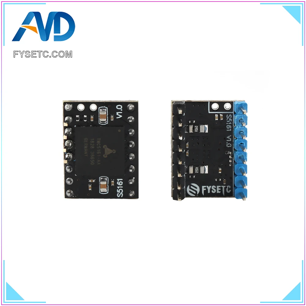 5 шт. TMC5161 V1.0 SPI Драйвер шагового двигателя высокой мощности 3.5A Stepstick Mute драйвер для Nema 17 23 двигатель Замена TMC5160 VS TMC2130