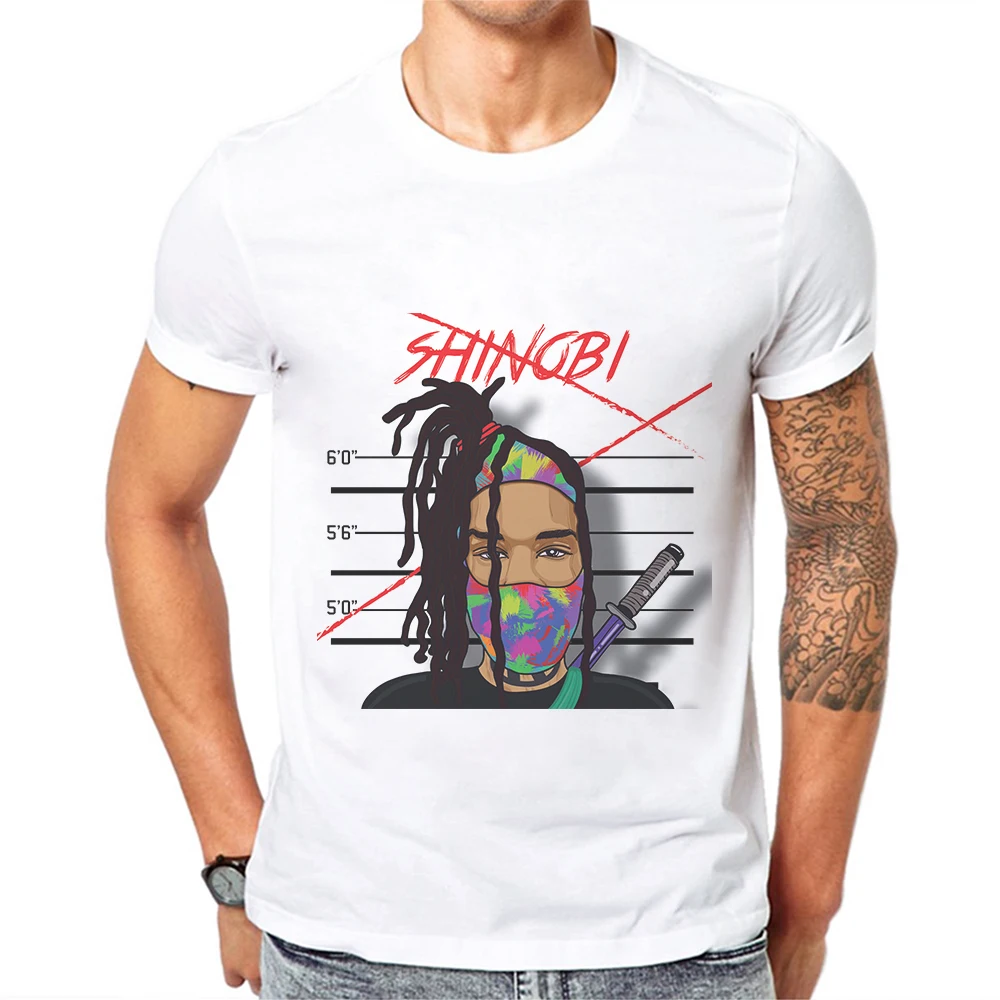 

New Fashion Men T Shirt Hip Hop Shinobi Ninja Printed Male Casual Tops Mens Tshirts Short Sleeve Hipster Funny Cool Tee Shirts