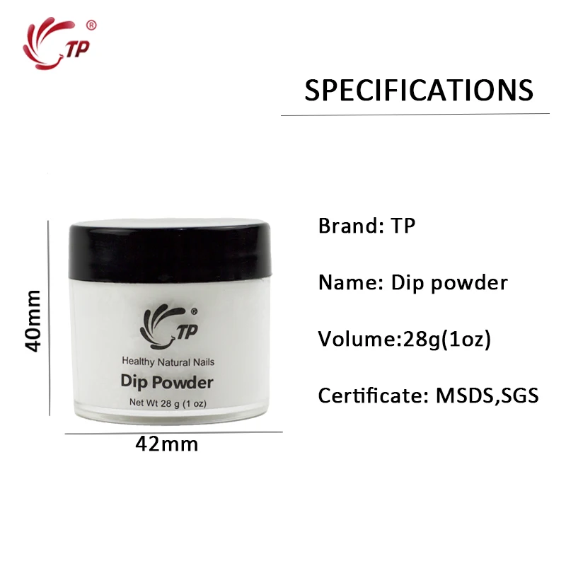 TP 28g(1OZ) Dip Powder Starter Kit Base&Top 2 in 1 No Lamp Cure Gel Activator Clear Pink Nail Dip Powder Natural Dry Nail Salon