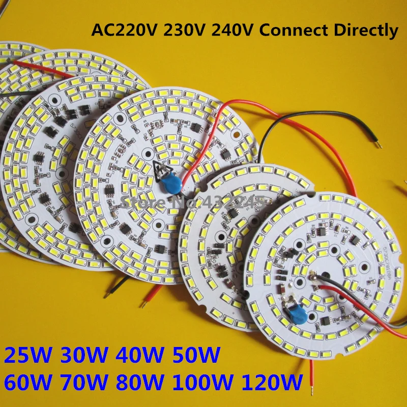 Goede Gratis Verzending 2 stks Dimbare SMD 5730 Ge iuml;ntegreerde IC PCB Lamp Paneel 25 w 30 w 40 w 50 w 60 w 70 w 100 w Driverless Led PCB Licht.