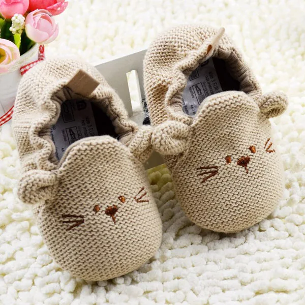 

Cute First Walker 0-18M Cartoon Mouse Crib Shoes Baby Kid Elastic Mice Soft Sole Slip-on Shoes 0-18 Months New