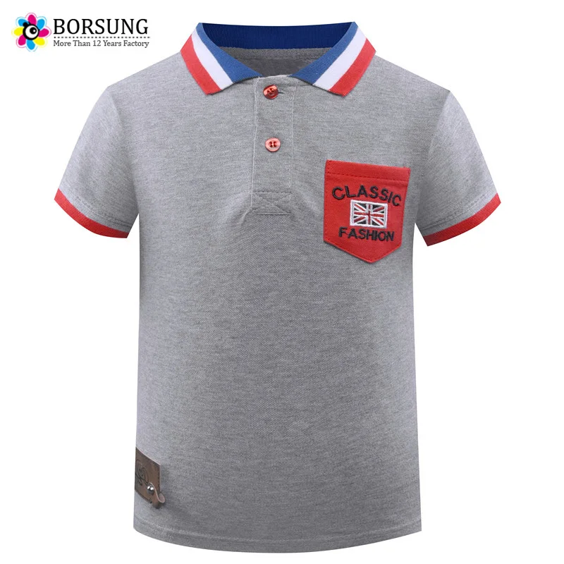 

Baby Boys Polo Shirt 2018 Summer Children Clothing Kids Cotton Short Sleeve Polo Shirts Breathable Boys Shirts 3 4 5 6 7Years