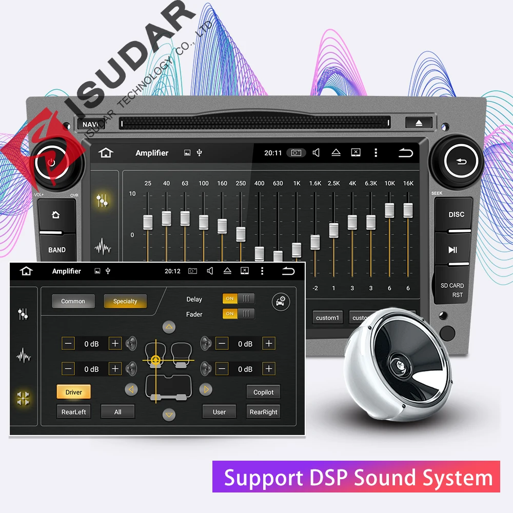  Isudar Auto Multimedia-Player GPS Android 9 2 Din DVD Automotivo Für OPEL/ASTRA/Zafira/Combo/Corsa 