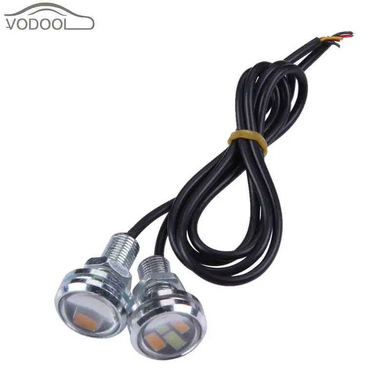 2 шт. белый янтарь 5630 4SMD 55 Вт Автомобильный светодиодный DRL Орлиный взгляд