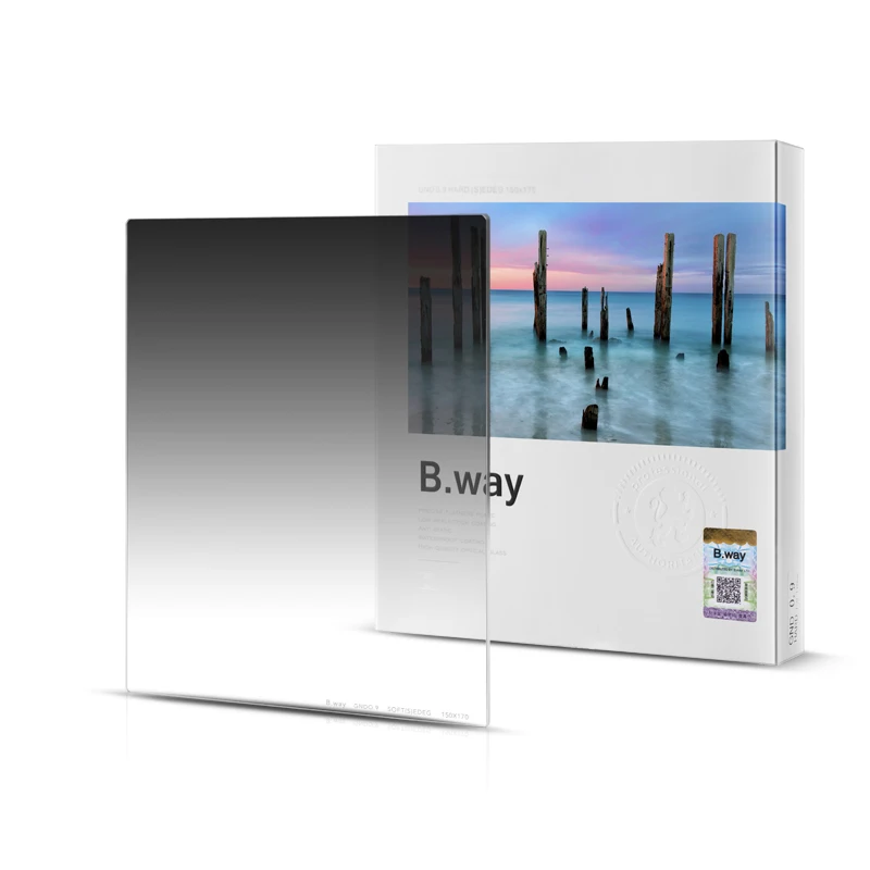 

B.way Photographic Square GND 0.9/1.2 SOFT(s) EDGE Gradient Neutral Density Filter 150x170mm