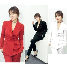 Female Set Women's Blazer Casual Slim Pants 2019 Spring and Autumn Festival New Korean Small Suit Lady Two-Piece Set