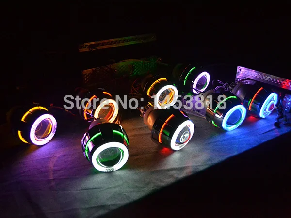

JGAUT 2.8inch Xenon Lens Projector CCFL Double Angel Eyes 35W HID Slim Ballast H4 H11 HB3 H1 H7 HB4 9004 9007 8000K 6000K 4300K