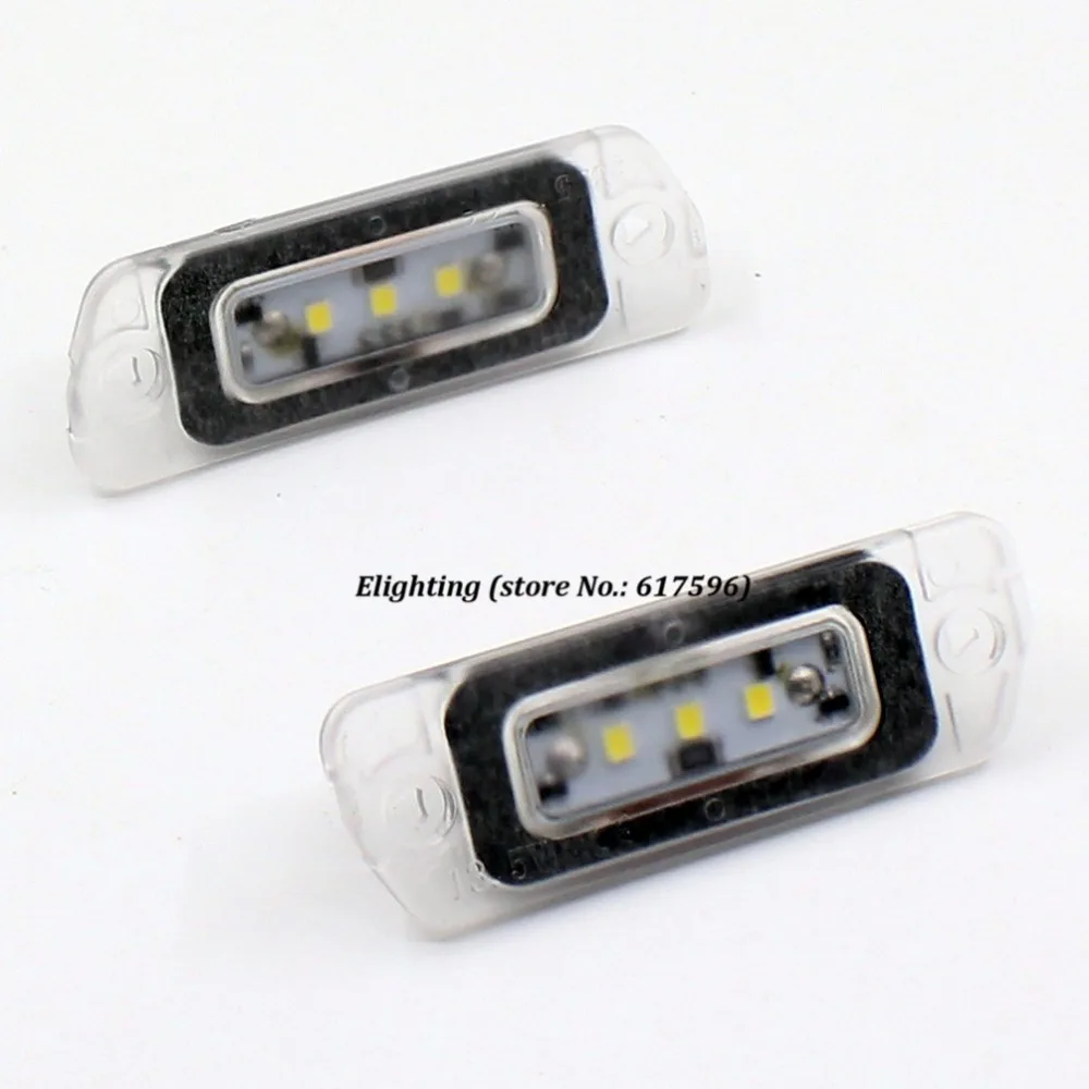 2 шт. Canbus 3-SMD задний светодиодный светильник номерного знака для Mercedes R ML GL Class W164 X164 W251 R300 R320 R550 R500