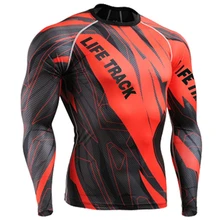 Life on Track 3D Men Long Sleeves Cycling Jersey 4 Seasons Comfortable-fitting MTB Bike Bicycle Jackets Red S~4XL