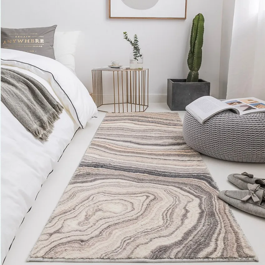 Выдувные пески Геометрический Длинный Размер дорожка ковер, мягкое касание лохматый прикроватный ковер, мягкое касание украшение напольный коврик