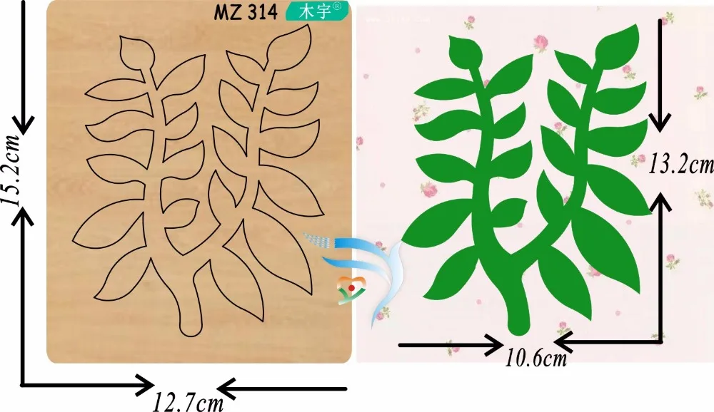 

leaf cutting die new wooden mould cutting dies for scrapbooking Thickness-15.8mm