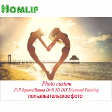 Homlif полный квадратный/круглый дрель, DIY, Алмазный Вышивка, фото на заказ, 5D, Частный заказ, вышивки крестом, Алмазная мозаика, украшения дома