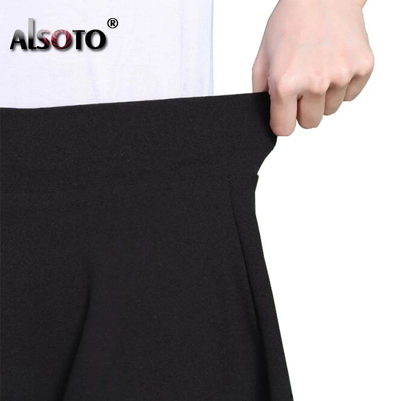 ALSOTO Fashion Summer Style Women Skirt Solid Color Sexy High Waist Pleated Skirt black Korean Version Mini A-line Saia ALSOTO Fashion Summer Style Women Skirt Solid Color Sexy High Waist Pleated Skirt black Korean Version Mini A-line Saia