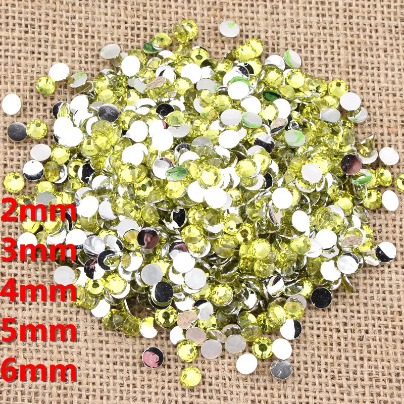 Cola na Decoração do Unha da Etiqueta Cor de Cristal Resina Unha Arte Strass Plana Volta Gel Polonês 2mm3mm4mm5mm6mm 4 High Quality Beleza e saúde