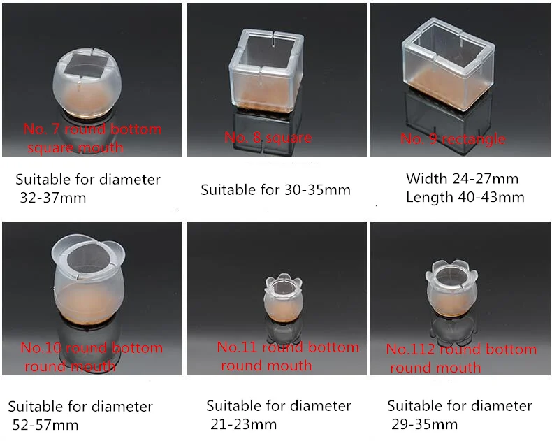 8 шт./лот, силиконовые ножки стула, круглые ножки, накладки для пола, мебельные скатерти, носки, Нескользящие чашки, домашний декор