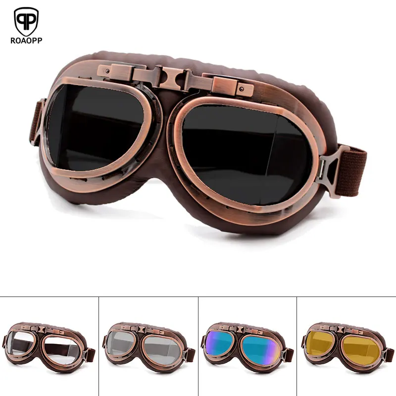Винтажные мотоциклетные очки Roaopp в стиле ретро классические для Harley Pilot Steampunk ATV