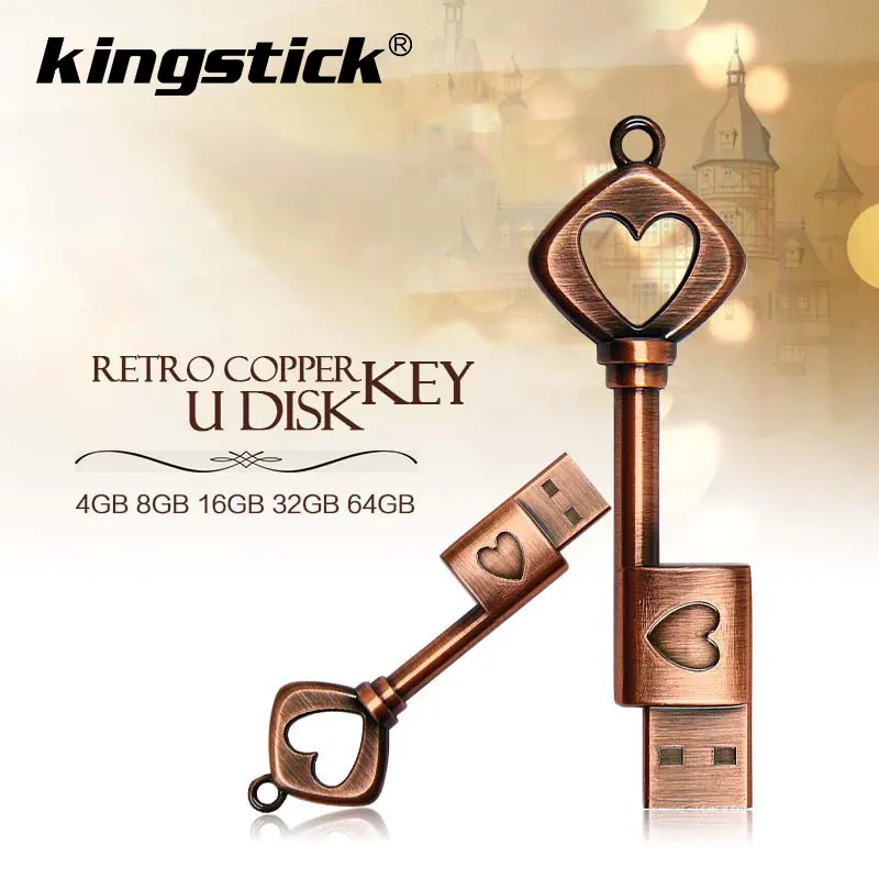 

Magic Beautiful love heart key usb 2.0 4GB 8GB 16GB Pen Drive 32GB Memory Stick creative usb flash drive gift usb stick usb key