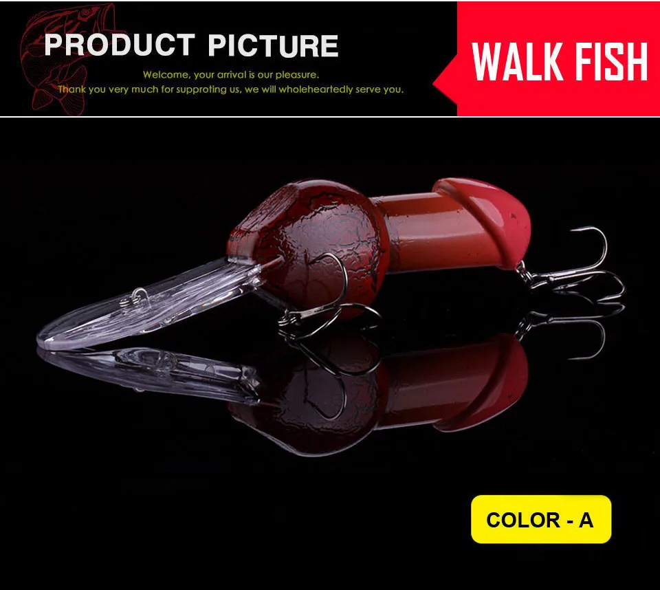 WALK FISH 1 шт. большая блесна 14 см рыболовные приманки 26,5 г глубокое погружение 2-3 м жесткие воблеры качественные Крючки рыболовные снасти Pesca