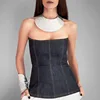 2022 mode cuir colliers femmes pendentif collier grand cercle à la main bijoux bohême à la mode tour de cou chaîne en gros ► Photo 2/5