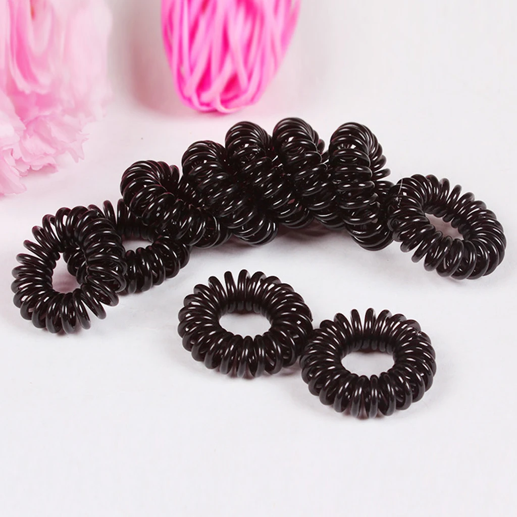 

10 Pcs Quality Elastic Telephone Wire Transparent Elastic Hairband Plastic Rope
