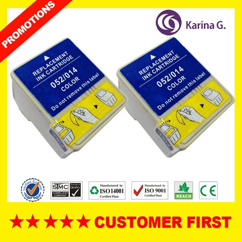2PCS T052 Совместимость для S020108 S020189 T051 T014 S020089 S020191 T052 чернильный картридж для стилуса Цвет 740 740i 760 800 850 850N и т. д - Цвет: 2PCS T052