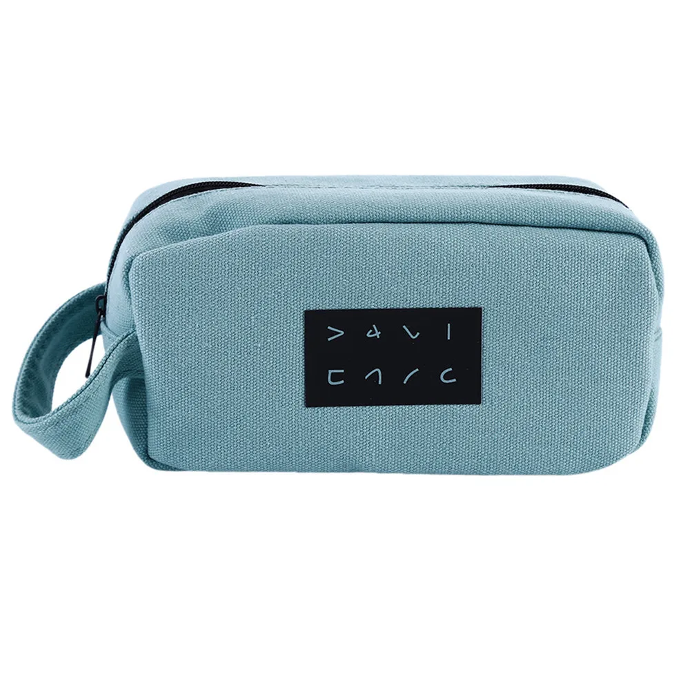 Gray Green Ellenmar, креативные пеналы для карандашей, Kawaii, холщовые, большие школьные Пеналы, сумка для девочек и мальчиков, офисные школьные принадлежности, канцелярские принадлежности - Цвет: Gray Green