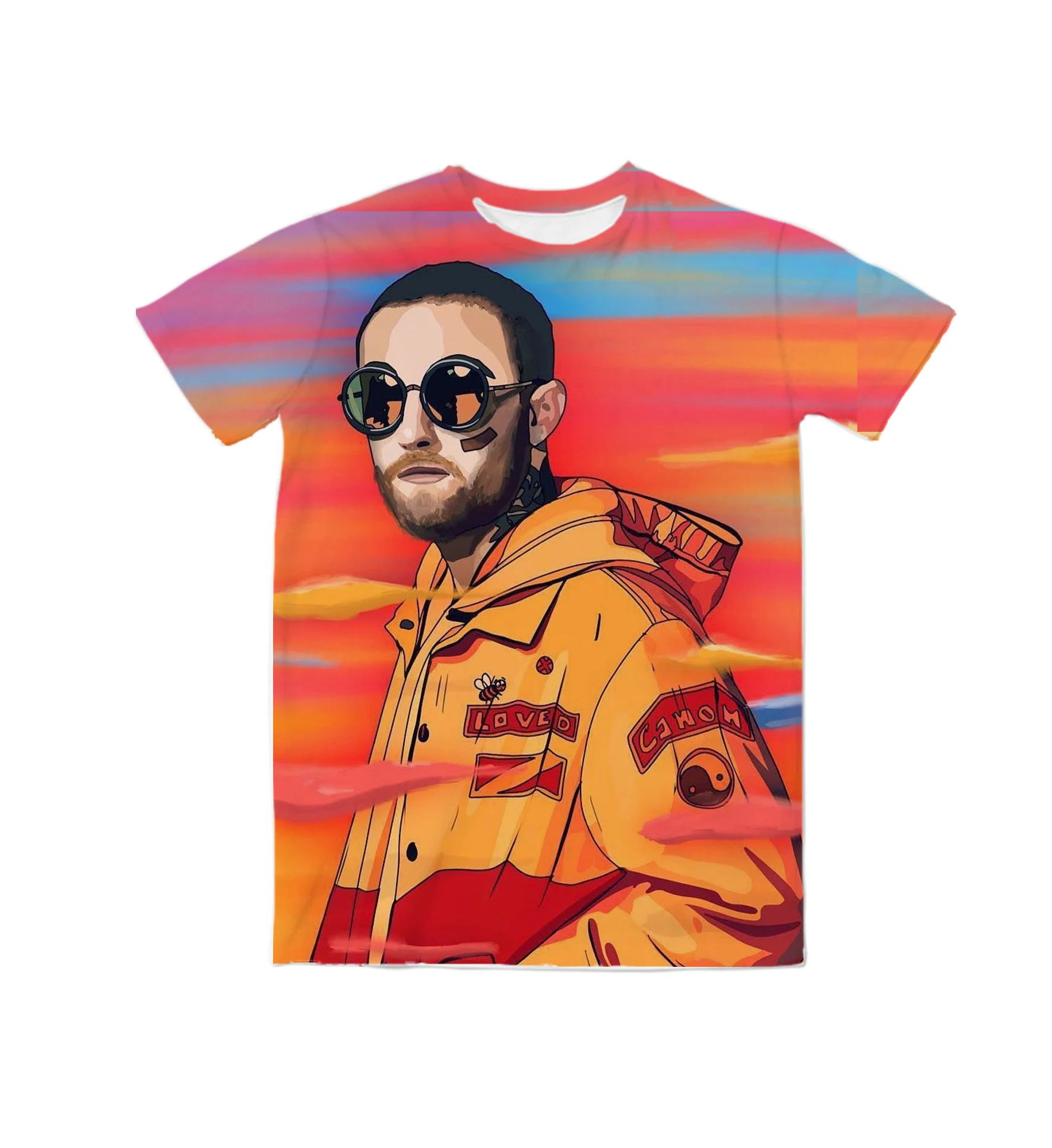 

REAL American US SIZE Mac Miller Custom Made 3D Sublimation Print T-Shirt Plus size 3xl 4XL 5XL 6XL