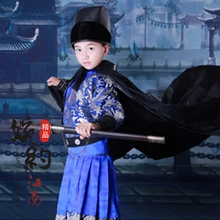 Топ четырех похитителей; костюм для фотосессии для Маленький мальчик COS Swordmen Xiu отбеливающая серия Chun дао в едином стиле; костюм похитителя ханьфу для детей