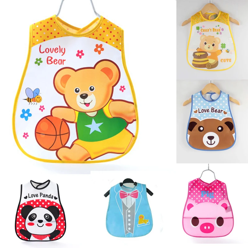 

1Pcs Baby bibs burp cloth EVA waterproof bib newborn baby accessories smock skip zoo beard bib babador waterproof smock