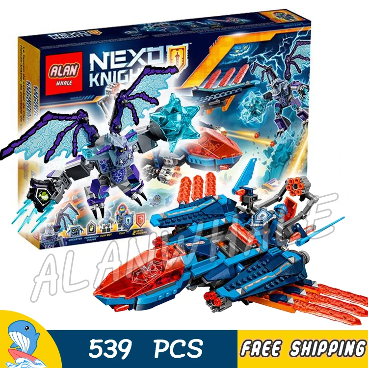 

529pcs New Knights Clay's Falcon Fighter Blaster 10596 DIY Figure Building Blocks Asssemble Toy Nexus Compatible with Lago