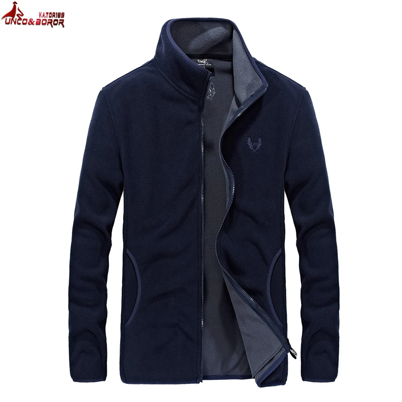  UNCO&BOROR Casual Tactical Windbreaker Men spring fleece soft shell Flight Pilot Coat Hoodie Milita