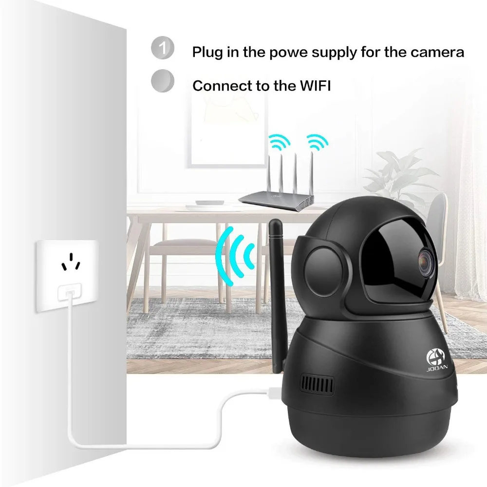 JOOAN Wireless camera wifi 1080P IP Camera HD smart Home Security Camera 10m night Vision Indoor cctv cam Baby Monitor