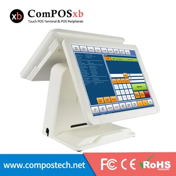 15 Inch Touch Dual Screen Retail POS Touch Screen Till / Touch POS Terminal /Touch Screen POS Machine/ Cash Register