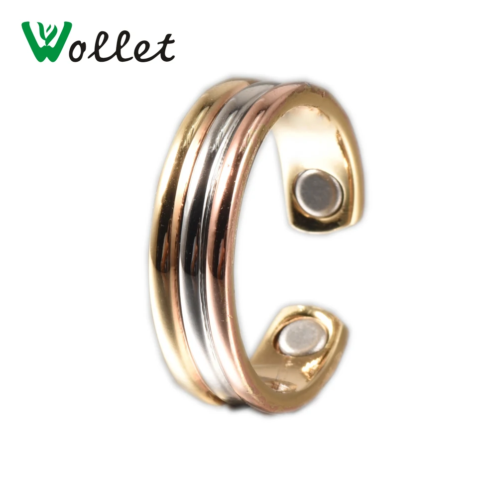 Bio Magnetic Rainbow Color Copper Ring For Women Anti Arthritis Rheumatism Pain Relief Wollet Jewelry 2018 New Arrival