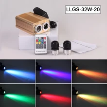 RGB цвет 32 Вт led волоконно-оптический светильник двигатель с двумя портами 20 мм светильник ing украшения