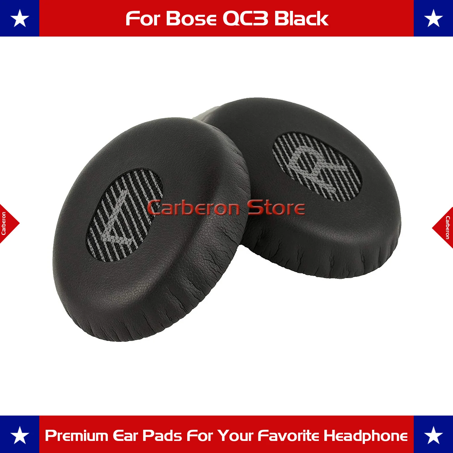 

Carberon Upgraded Replacement Ear Pad Ear Cushion for Bose Quiet Comfort 3(QC3)/On-Ear(OE) Headphone (Grey LR Mesh)