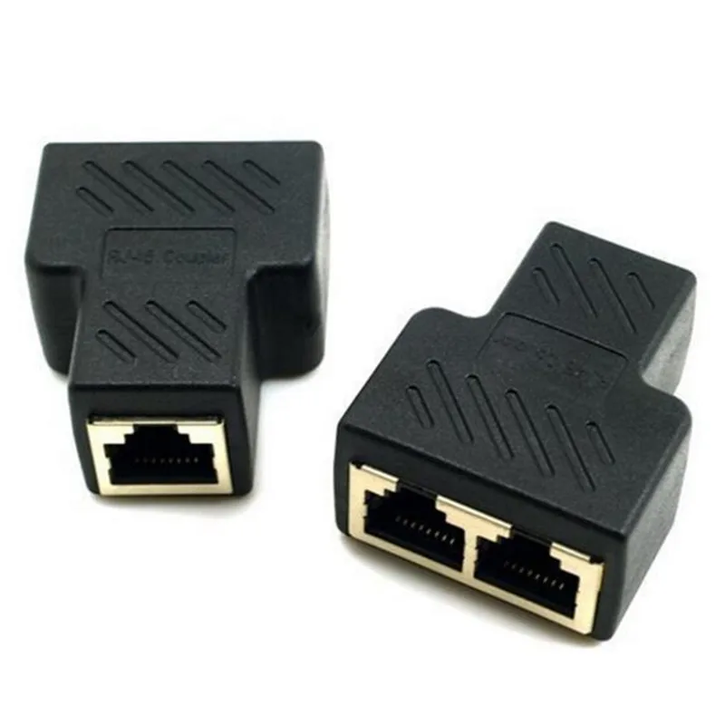 От 1 до 2 способов LAN Ethernet сетевой кабель RJ45 Женский адаптер разъём разветвитель