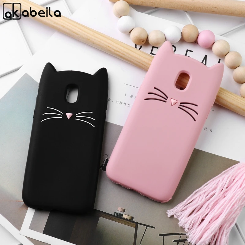 

Phone Case For Samsung Galaxy J7 2017 Cases Cute Cat Ear Soft Silicone Protective Cover for Samsung J730 J7 Pro EU Version