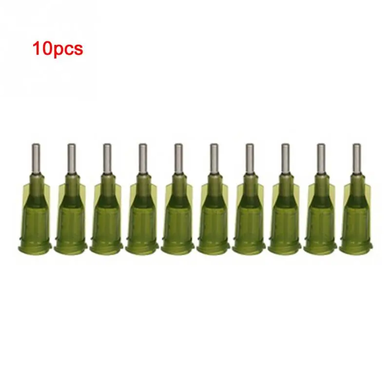 

10Pcs/lot Syringe Needle Tips Olivaceous Blunt Dispensing Needles Tips for Liquid Dispenser Syringe 1/4" 14Gauge #08