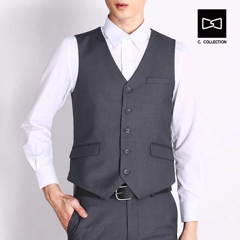 

2017 Men Waistcoat Suit Vest Male,Slim fit Dress Vest for Men,Formal Sleeveless Blazers Business Jacket Colete Masculino
