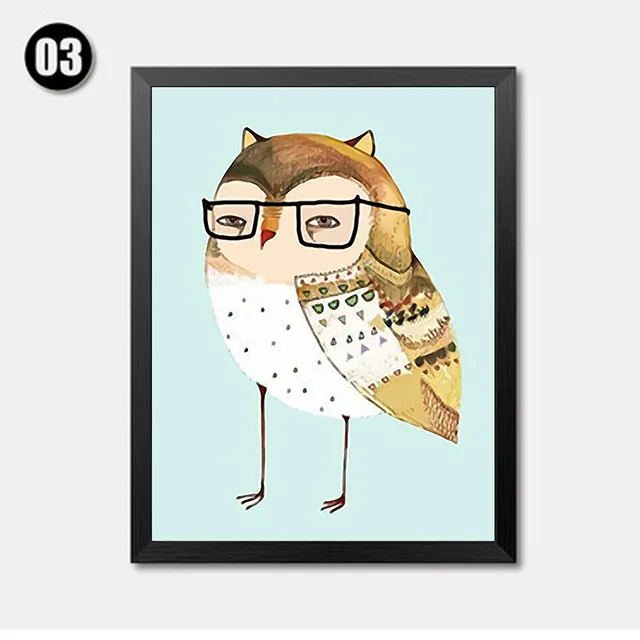 Modern-Watercolor-Cartoon-Cute-Colorful-owl-Art-Canvas-Painting-Posters-and-Prints-Picture-Kids-Room-Home.jpg_640x640 (2)