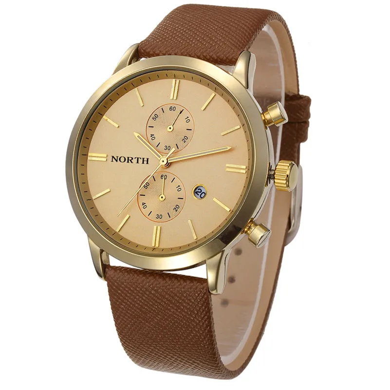  Fashion Men Casual Waterproof Date Leather Military Japan Watch Gift Men Wholesale #2AP17 (6)