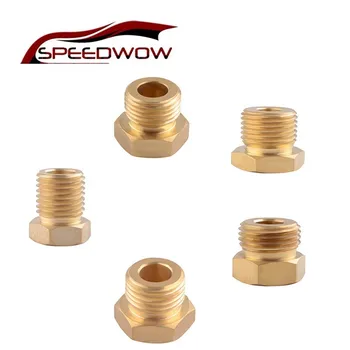 

SPEEDWOW 1/8 NPT Transition Joint X Matric Thread-Bras 1pcs Sump Plug Adaptor Sensor Gauge Oil Temprature Brass Fitting Adapter