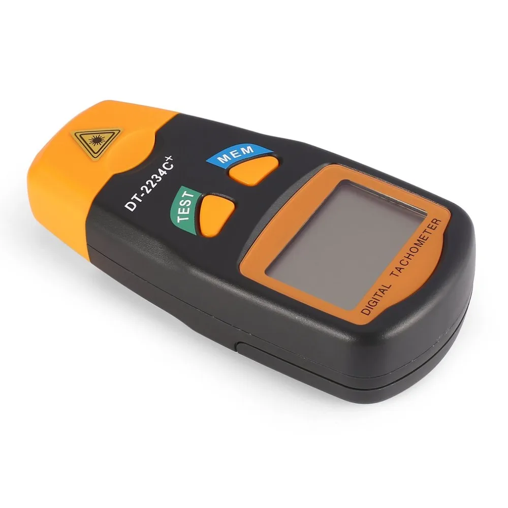 

DT2234C+ Handheld LCD Digital Mini Non-contact Laser Photo Tachometer RPM Speed Measurement Meter Speedometer 2.5~99999RPM 2018