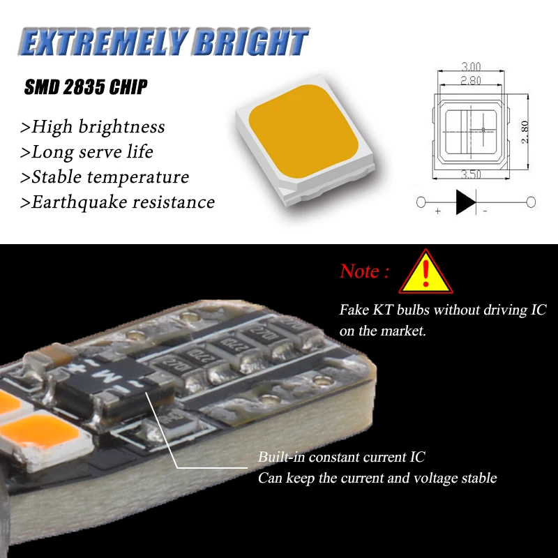 2x супер яркий T10 W5W светодиодный лампы для автомобилей 168 194 Автомобильный светодиодный Авто зазор для Чтения номерного знака, янтарный, оранжевый T15