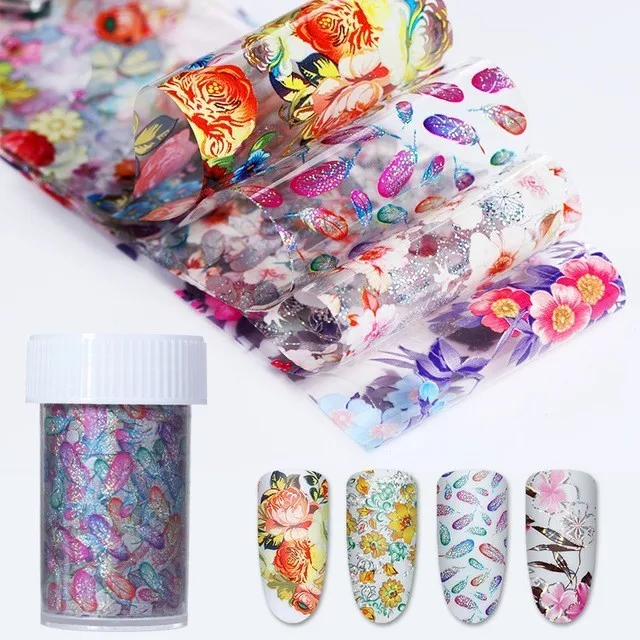 1 шт цветок Звездная переводная наклейка для ногтей красочные профессиональные наклейки для ногтей 4*100 см декоративный для маникюра DIY 3D стикер