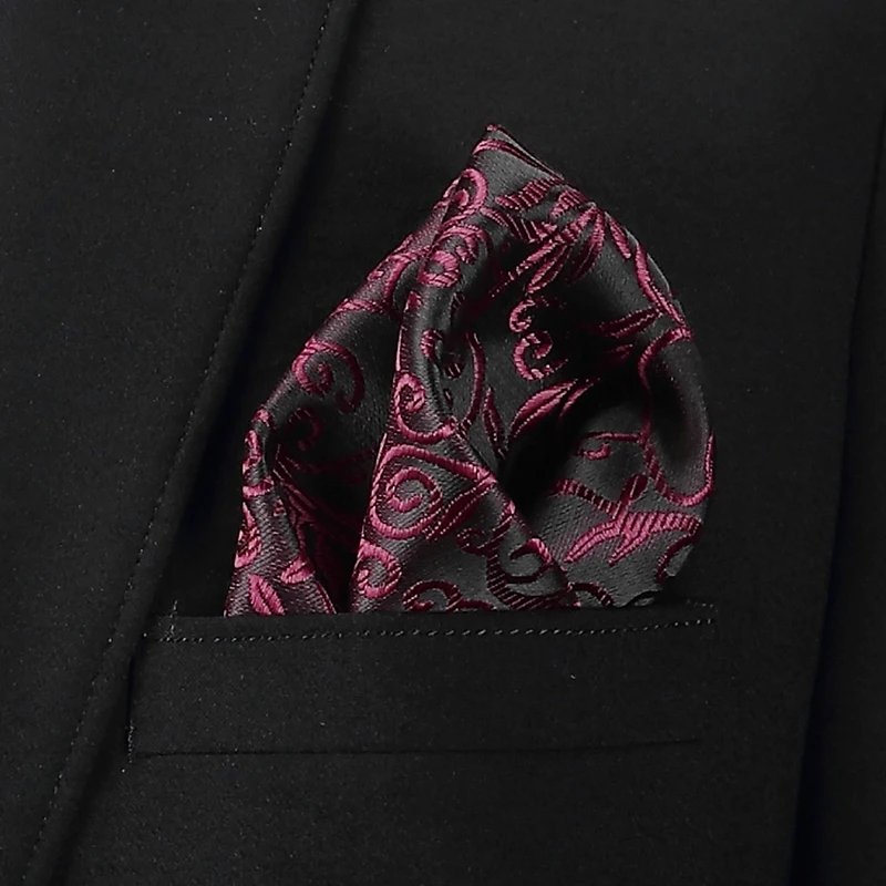 Цветочный для мужчин шелковый атлас карман квадратный Пейсли Ханки жаккардовые Классические Свадебная вечеринка носовой платок Винтаж
