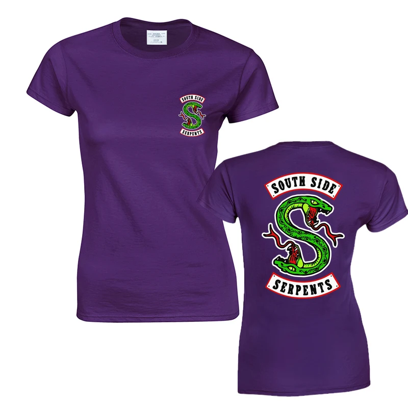 Футболка из хлопка для взрослых и женщин, летняя повседневная забавная футболка для девушек, топ, футболка(две стороны - Цвет: Purple